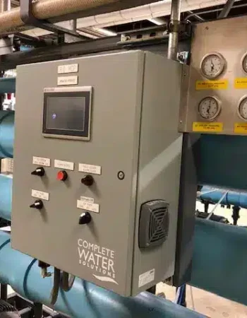 industrial water treatment system alarm, emergency shutdown in water system, malfunctioning water treatment equipment