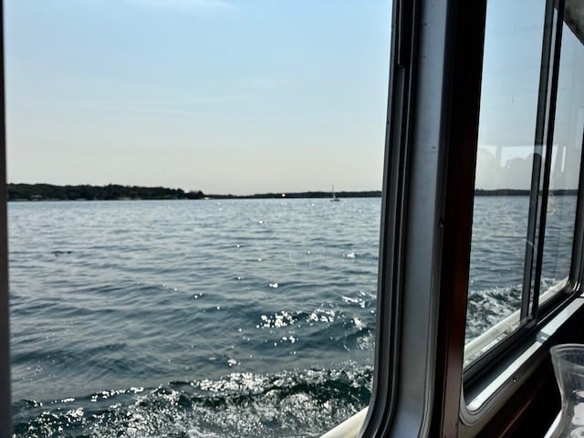 boat cruising on lake